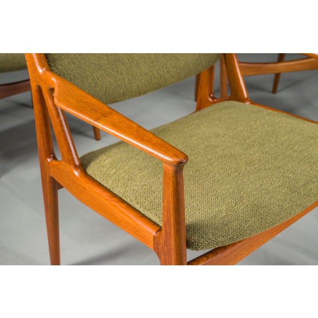 Arne Vodder Danish Ella Chairs in Teak attributed to Arne Vodder for Vamo Sønderborg, 1960s, Set of 6 For Sale - Image 4 of 18