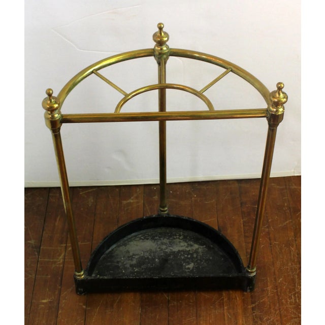 Early 20th Century Early 20th Century English Demilune Stick Stand For Sale - Image 5 of 11