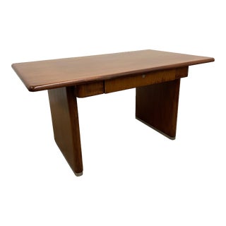 1940s Stow & Davis Panel Leg Walnut Desk For Sale