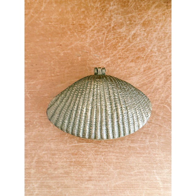 Vintage Brass Clam Shell Trinket Box, Hinged For Sale - Image 11 of 11