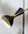 Mid-Century Inspired Six-Arm Brass Fixture With Articulated Black Shades For Sale - Image 4 of 7