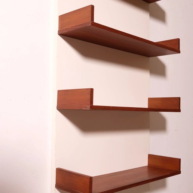 1960s Handcrafted Wooden Shelves, Italy, 1960s, Set of 6 For Sale - Image 5 of 18
