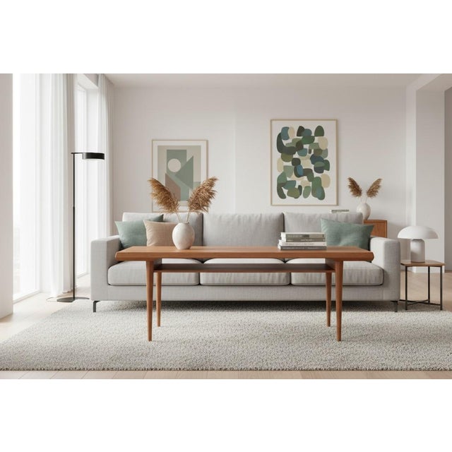 Danish Teak Coffee Table with Magazine Rack, 1960s For Sale - Image 11 of 14