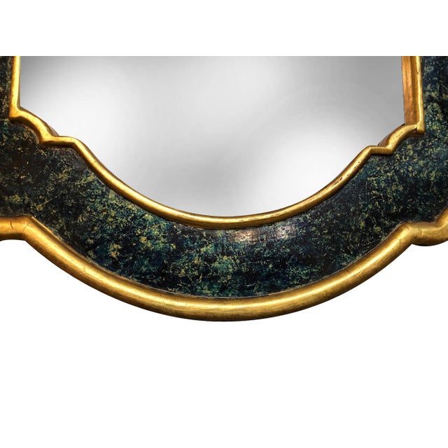 Isabel O'Neil Studio American Art Deco Miniature Painted Mirror For Sale In Los Angeles - Image 6 of 8