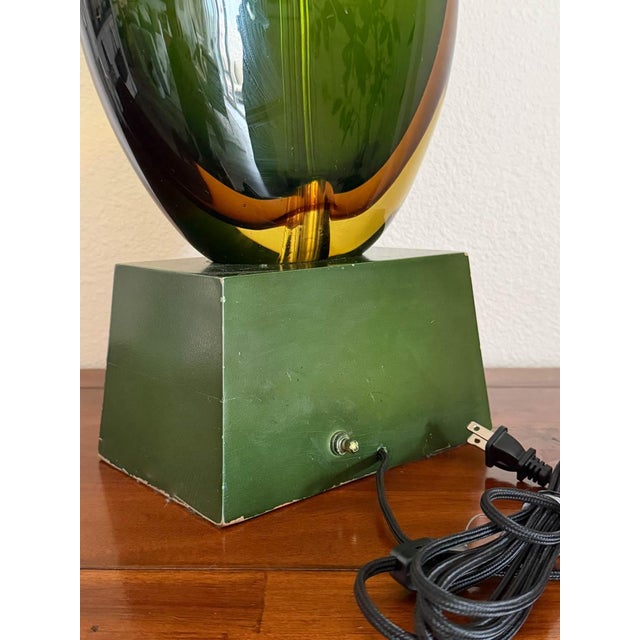 Flavio Poli Murano “Sommerso” Glass Lamp for Seguso Vetri D'Arte, Ca. 1955 For Sale - Image 9 of 11