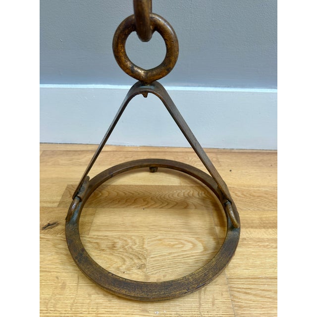Vintage Circular Side Table in Gilt Wrought Iron by Giovanni Banci for Hermes, 1950 For Sale - Image 4 of 14