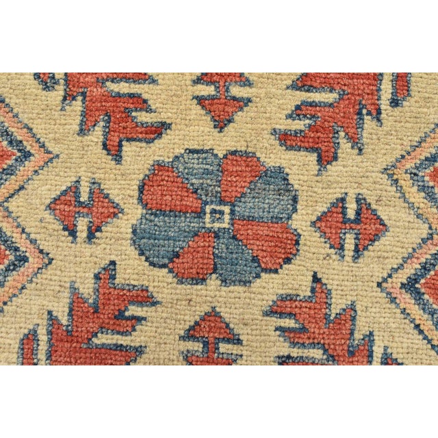 Kazak Rug 8′ X 10’11” Red Wool Tribal Hand-Knotted Oriental Carpet For Sale - Image 9 of 15