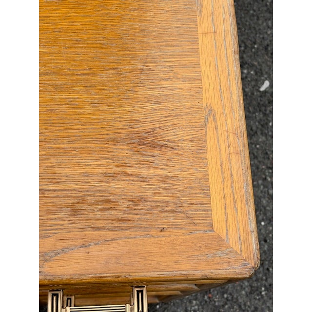 1960s McGuire Oak Desk For Sale In New York - Image 6 of 15