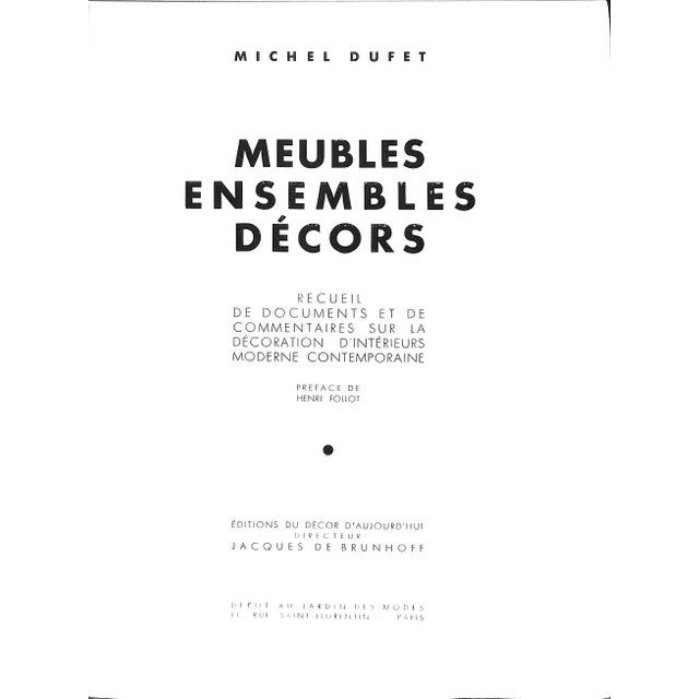 DUFET, Michel [259] pp. w/ 45 planches Editions Du Decor D'Aujourd'Hui Limited edition exemplaire No. 971 1945 12 1/8" x 9...