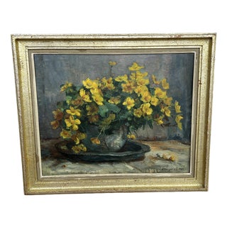 French Artist, Floral Still Life, Oil Painting, Framed For Sale