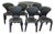 Roche Bobois Gently Used "Marylin" Chairs - Inca Leather Black For Sale