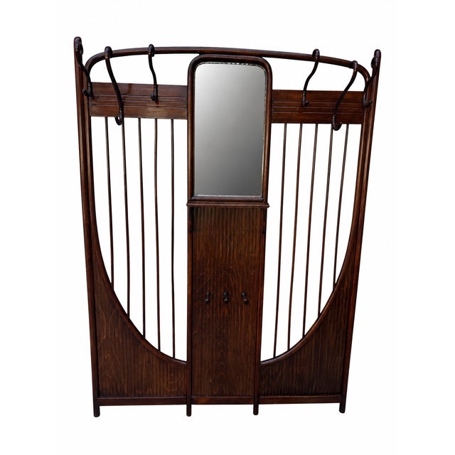 Art Nouveau Bentwood Wardrobe in the style of Thonet, 1910 For Sale - Image 5 of 5