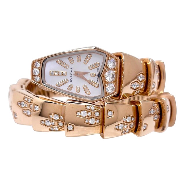 New Bvlgari Tubogas Serpenti Scaglie Ladies Spp26wgd1gd11t Watch With Box +Paper For Sale