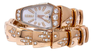 New Bvlgari Tubogas Serpenti Scaglie Ladies Spp26wgd1gd11t Watch With Box +Paper