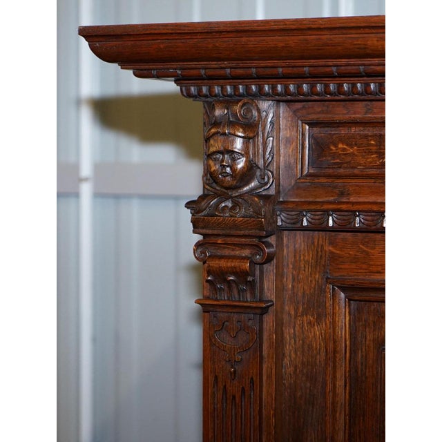 Dutch Ornately Hand Carved Cupboard, 1940s For Sale - Image 6 of 18