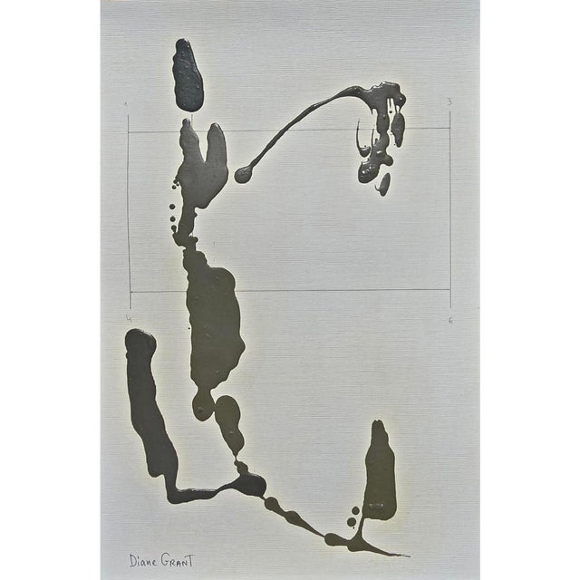 Contemporary Set of 4 – Organic Modern Botanical Paintings - Dark Green For Sale - Image 3 of 7
