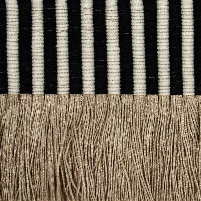 Contemporary Schumacher Graphic Fringe in Black For Sale - Image 3 of 5