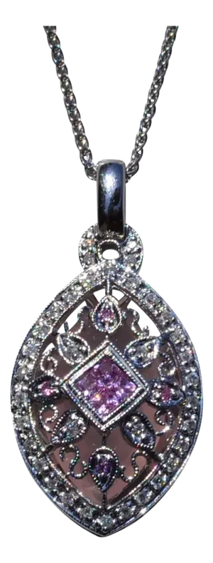 The Franklin Park: Pink Sapphire and Diamond Pendant