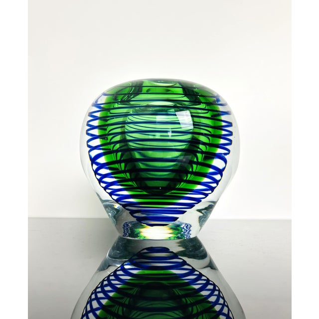 Glass Spiral Art Glass Model 7713/15 Vase by Stanislav Libenský for Škrdlovice, Czechoslovakia, 1977 For Sale - Image 7 of 7