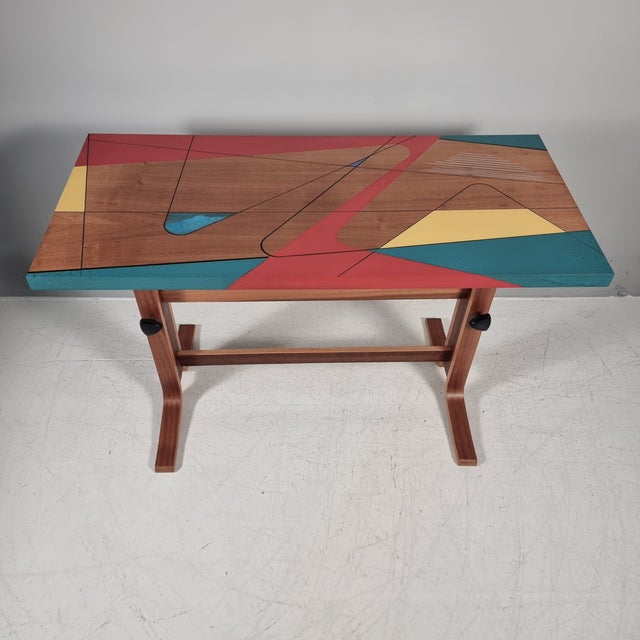 Wood Vintage Beech Table, 1970s For Sale - Image 7 of 11