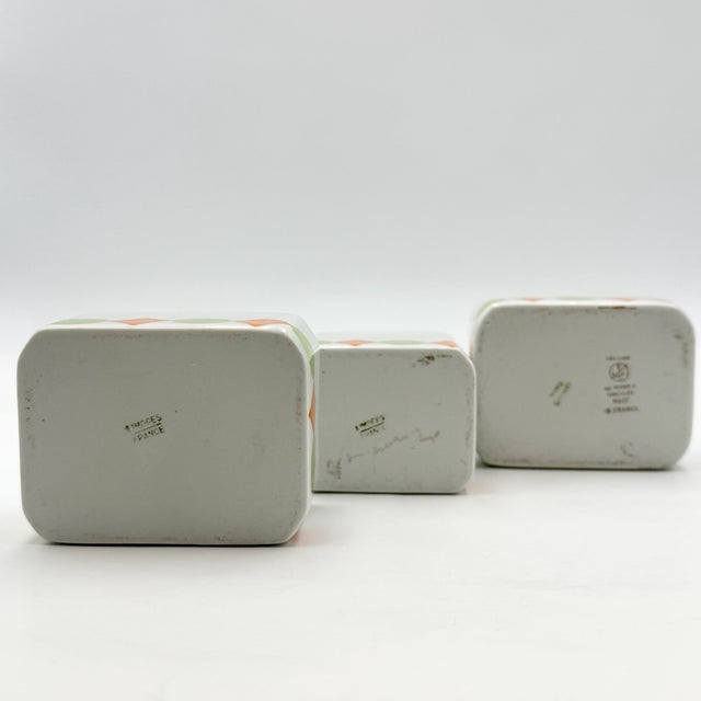 French Art Deco Limoges Porcelain Toiletry Set, 1920s, Set of 3 For Sale - Image 3 of 15