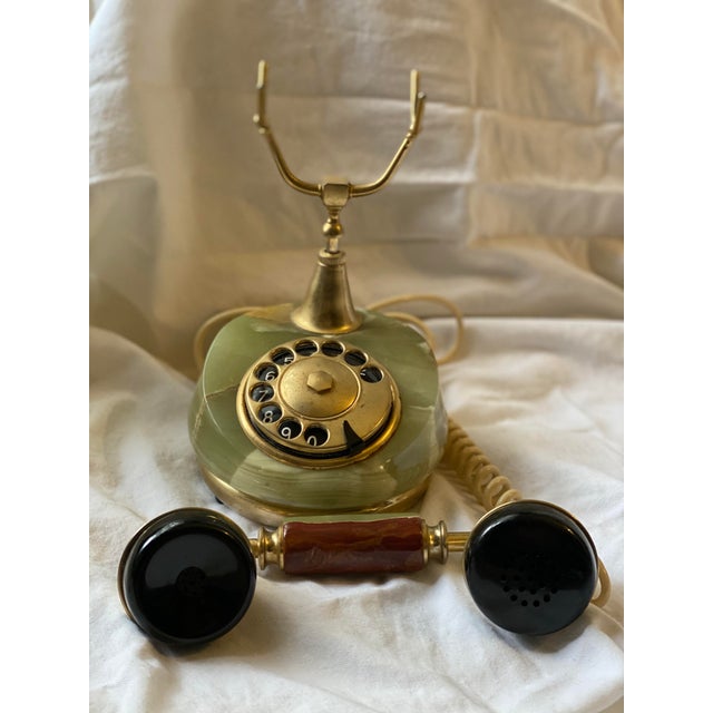 Vintage MidCentury Marble Onyx Telephone Chairish
