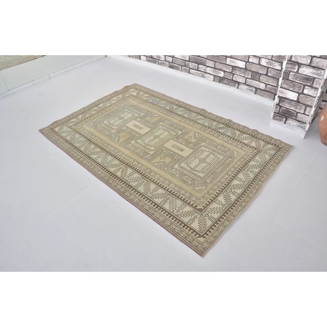 Turkish Small Oushak Turkish Carpet For Sale - Image 3 of 10