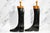 Wood Fantastic Horse Riding English Antique Black Leather Boots Peal & Co. Wood Trees Home Decor Prop Country Equestrian For Sale - Image 7 of 16