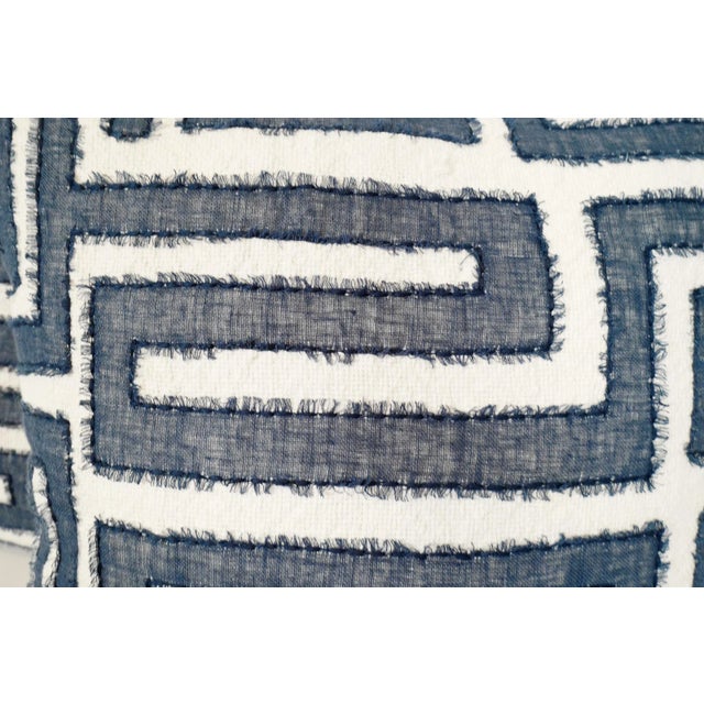 Azul Kuba Linen Pillow For Sale In Los Angeles - Image 6 of 9
