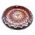 Vintage Mexican Folk Art Bandera Redware Ashtray For Sale