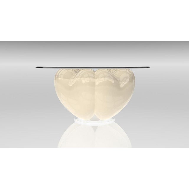 Elvia 5 Hearts Porcelaine Skin Dining Table from Eje-Design For Sale - Image 6 of 6