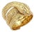 Mid 20th Century Diamond Coiled Snake Ring 18K Yellow Gold Size 6.5 For Sale