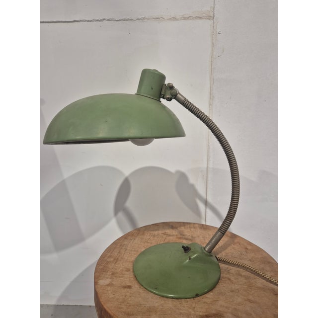 Metal Bauhaus Desk Lamp in Green, 1920s For Sale - Image 7 of 14