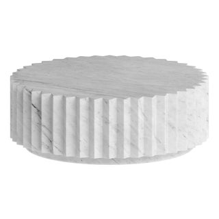 Doris Multifaceted Coffee Table in White Carrara Marble by Fred & Juul For Sale