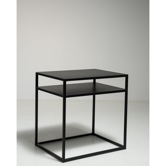 Black Early 21st Century Poland Black Wood Side Table For Sale - Image 8 of 15