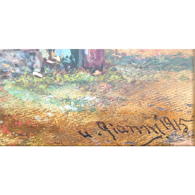 View in Summer of Napoli, Italy, Gouache on Laid Paper, 1910-1919 by Yves Gianni For Sale - Image 4 of 4
