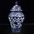 Chinoiserie Chinese Chinoiserie Blue and White Interlocking Lotus Porcelain Lidded Ginger Jar For Sale - Image 3 of 7