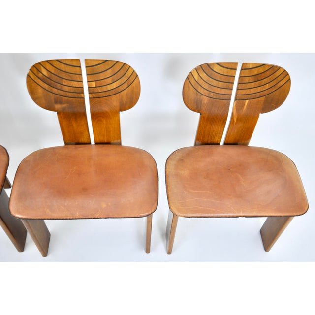 Africa Dining Chairs attributed to Afra & Tobia Scarpa for Maxalto, 1975, Set of 4 For Sale - Image 11 of 15