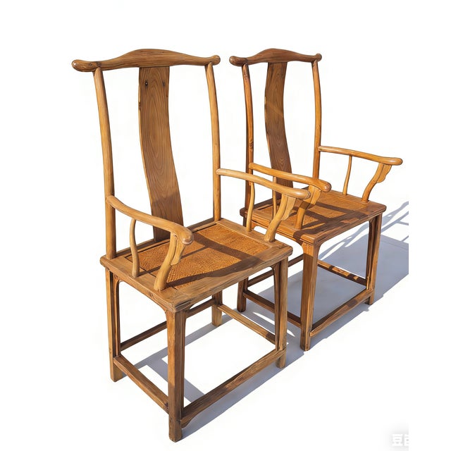 Contemporary Pair of Vintage Official's Hat Armchairs For Sale - Image 3 of 3