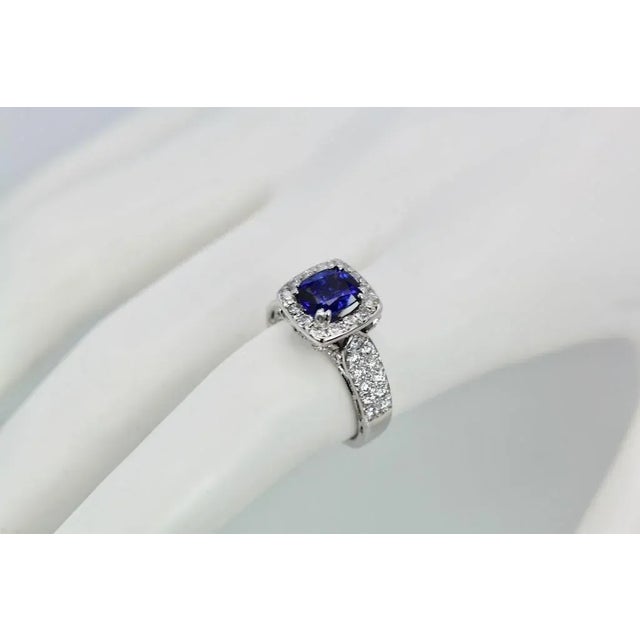 This is part of Chairish’s Fine Jewelry assortment. Burma Sapphire Ring with Diamond Surround 18k Everybody loves a nice...