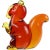 Vintage Murano Seguso Sommerso Orange Red Yellow Italian Art Glass Mid Century Squirrel Figurine For Sale In Orlando - Image 6 of 6