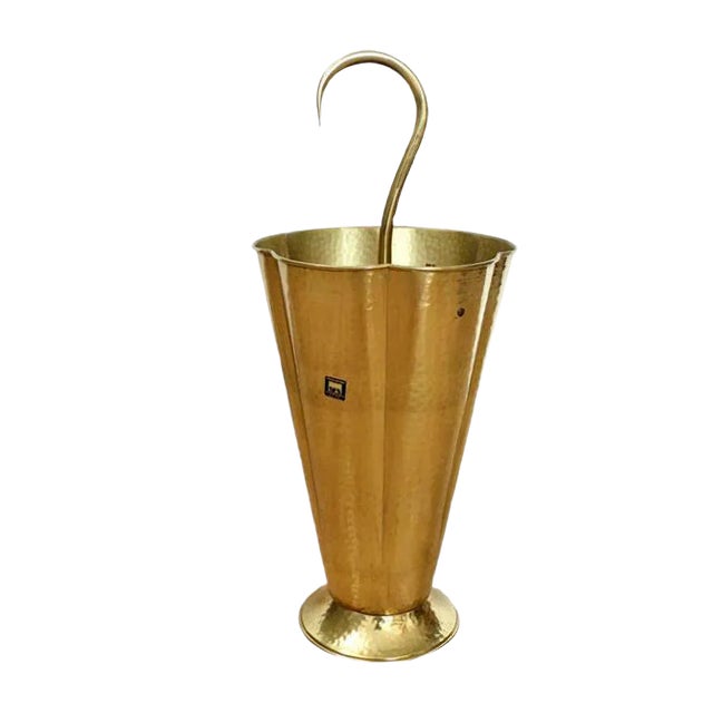 Vintage Brass Umbrella Stand from SKS, 1950s For Sale