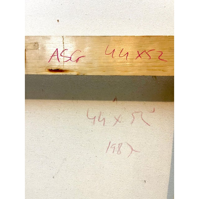 Roger Van Ouytsel, Large Abstract Oil Painting Belgian American Artist Roger Van Ouytsel Menorah, 1987 For Sale In Miami - Image 6 of 15