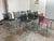 Italian Roberto Barbieri for Zanotta Zilli Stacking Chairs, Set of Eight For Sale - Image 3 of 12