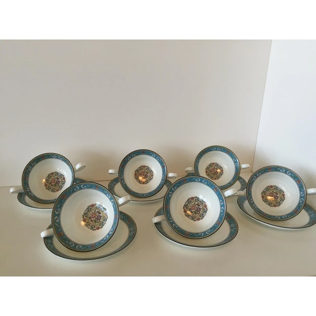 Vintage Wedgwood Turquoise Runnymede (pattern W4465). Beautiful fine bone china as only the British can make. This elegant...