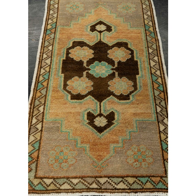 Turkish Mini Rug Oriental Hand Knotted Vintage Rug 1'8" x 2'11" #21259 Explore a curated collection of hallway runners,...