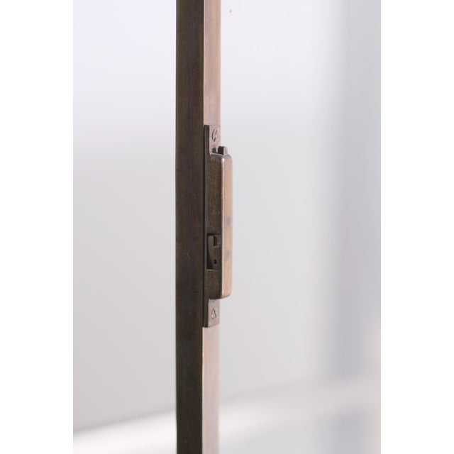 Mid 20th Century European 5 Ft. Brass Free Standing Display Case For Sale - Image 14 of 14