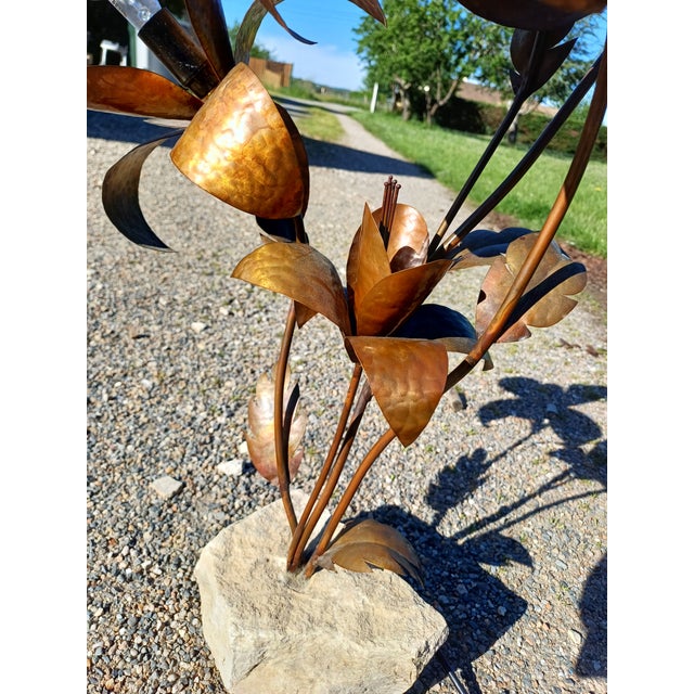 Vintage Red Copper Lamp, 1960s For Sale - Image 6 of 9