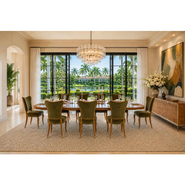 Brazilian Modern Set of Eight Dining Chairs in Pau Marfim and Olive Green Mohair by Giuseppe Scapinelli, 1950s, Brazil For Sale - Image 16 of 18