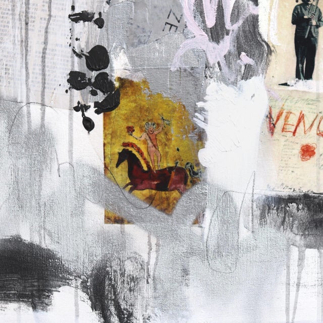 Subway Sonnet #140 - Large Mixed Media Abstract Expressionism Painting Original Artwork by Susan Washington For Sale - Image 4 of 9